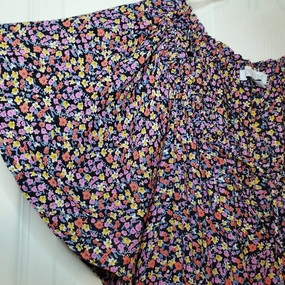 Patrons of Peace Retro Ditsy Floral Print Tiered Ruffle Skirt M Smock Waist - Picture 2 of 9